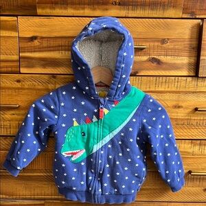 Baby Boden Dinosaur 🦖 Hoodie with Fleece Lining